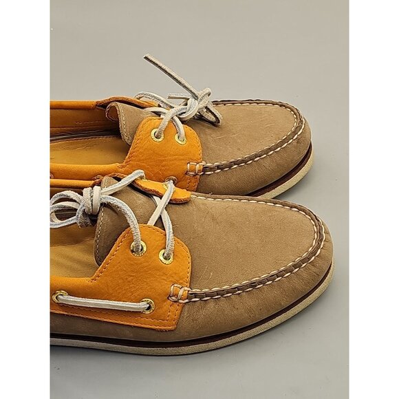 Sperry Gold Cup AO 2 Eye Boat Shoes Non Marking Tan Orange Mens Size 11.5 M - Picture 7 of 7